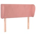 Miniatyrbillede 2 af 9: vidaXL sengegavl med kanter 83x23x78/88 cm fløjl lyserød