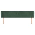 Miniatyrbillede 3 af 9: vidaXL sengegavl med kanter 163x23x78/88 cm fløjl mørkegrøn