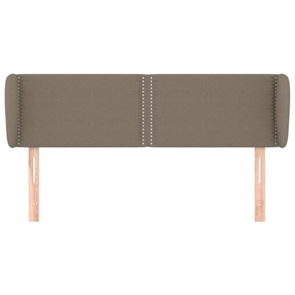 vidaXL sengegavl med kanter 147x23x78/88 cm stof gråbrun