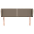 Miniatyrbillede 3 af 9: vidaXL sengegavl med kanter 147x23x78/88 cm stof gråbrun