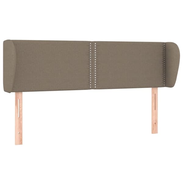 vidaXL sengegavl med kanter 147x23x78/88 cm stof gråbrun