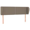 Miniatyrbillede 2 af 9: vidaXL sengegavl med kanter 147x23x78/88 cm stof gråbrun