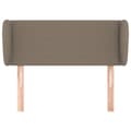 Miniatyrbillede 3 af 9: vidaXL sengegavl med kanter 103x23x78/88 cm stof gråbrun
