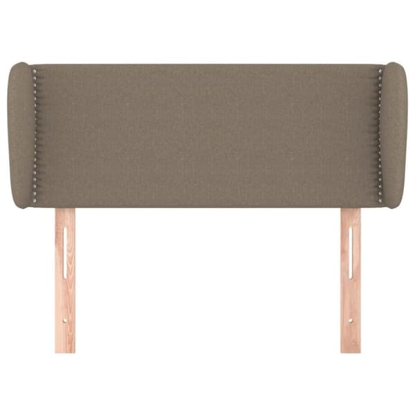 vidaXL sengegavl med kanter 103x23x78/88 cm stof gråbrun