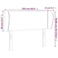 Miniatyrbillede 9 af 9: vidaXL sengegavl med kanter 103x23x78/88 cm stof gråbrun