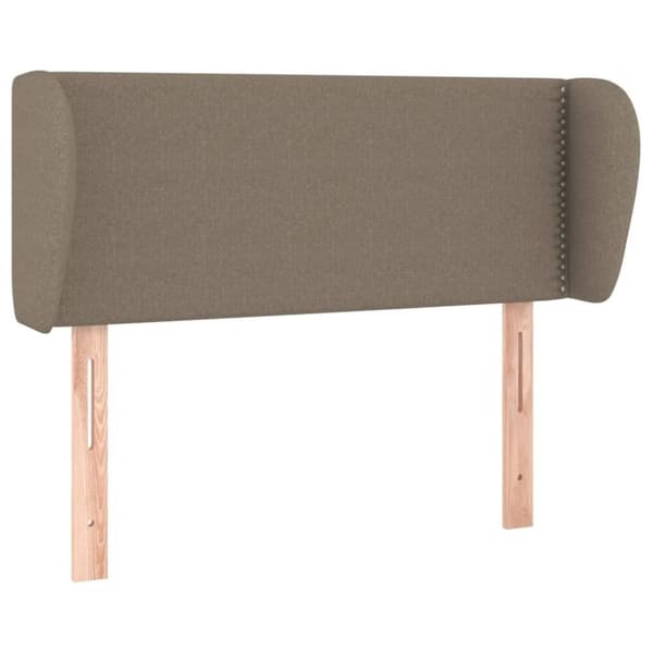 vidaXL sengegavl med kanter 103x23x78/88 cm stof gråbrun