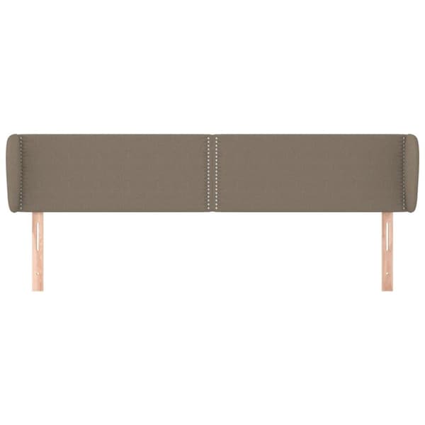 vidaXL sengegavl med kanter 203x23x78/88 cm stof gråbrun