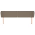 Miniatyrbillede 3 af 9: vidaXL sengegavl med kanter 203x23x78/88 cm stof gråbrun