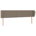 Miniatyrbillede 1 af 9: vidaXL sengegavl med kanter 203x23x78/88 cm stof gråbrun