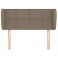 Miniatyrbillede 3 af 9: vidaXL sengegavl med kanter 83x23x78/88 cm stof gråbrun