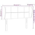 Miniatyrbillede 9 af 9: vidaXL sengegavl med kanter 83x23x78/88 cm stof gråbrun