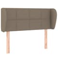 Miniatyrbillede 2 af 9: vidaXL sengegavl med kanter 83x23x78/88 cm stof gråbrun