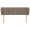 Miniatyrbillede 3 af 9: vidaXL sengegavl med kanter 147x23x78/88 cm stof gråbrun
