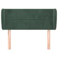 Miniatyrbillede 3 af 9: vidaXL sengegavl med kanter 83x23x78/88 cm fløjl mørkegrøn