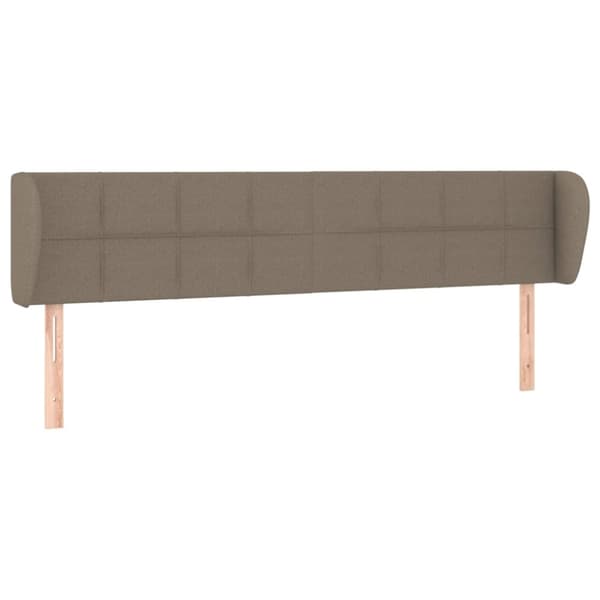 vidaXL Sänggavel med kanter taupe 203x23x78/88 cm tyg