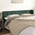 Miniatyrbillede 2 af 7: vidaXL sengegavl med kanter 163x23x78/88 cm fløjl mørkegrøn