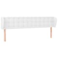 Miniatyrbillede 1 af 9: vidaXL sengegavl med kanter 163x23x78/88 cm kunstlæder hvid