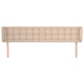 Miniatyrbillede 3 af 9: vidaXL sengegavl med kanter 163x23x78/88 cm kunstlæder cappuccino