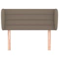 Miniatyrbillede 3 af 9: vidaXL sengegavl med kanter 93x23x78/88 cm stof gråbrun
