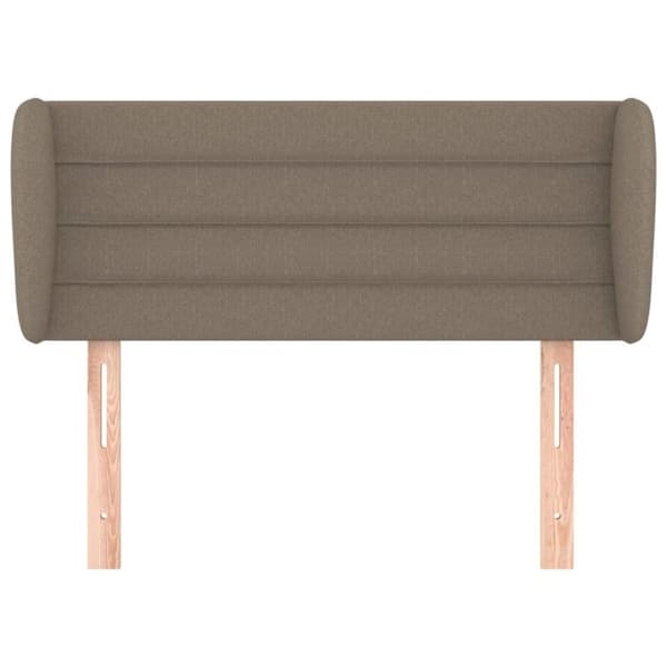 vidaXL sengegavl med kanter 93x23x78/88 cm stof gråbrun