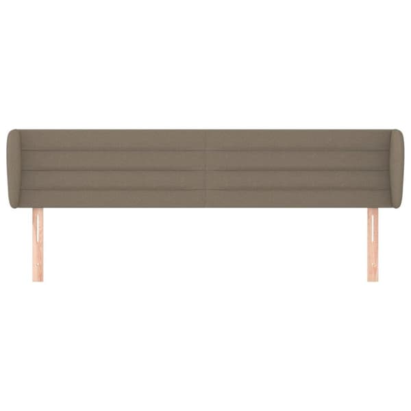 vidaXL sengegavl med kanter 163x23x78/88 cm stof gråbrun