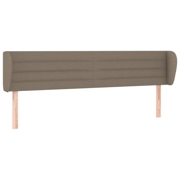 vidaXL sengegavl med kanter 163x23x78/88 cm stof gråbrun