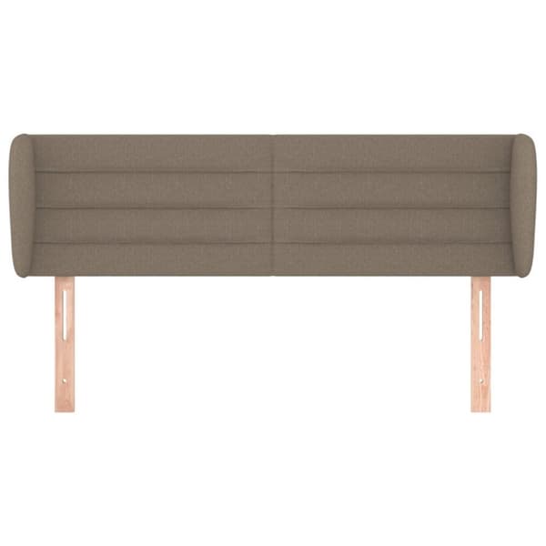 vidaXL sengegavl med kanter 147x23x78/88 cm stof gråbrun