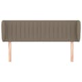 Miniatyrbillede 3 af 9: vidaXL sengegavl med kanter 147x23x78/88 cm stof gråbrun