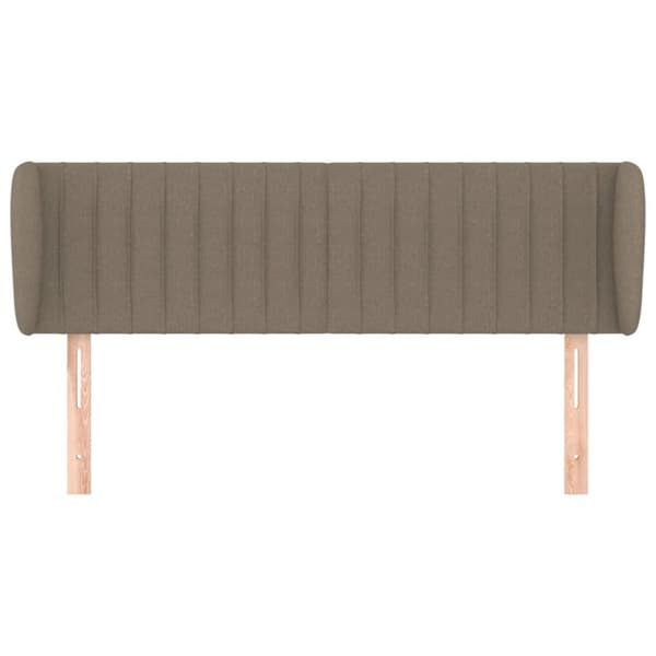 vidaXL sengegavl med kanter 147x23x78/88 cm stof gråbrun
