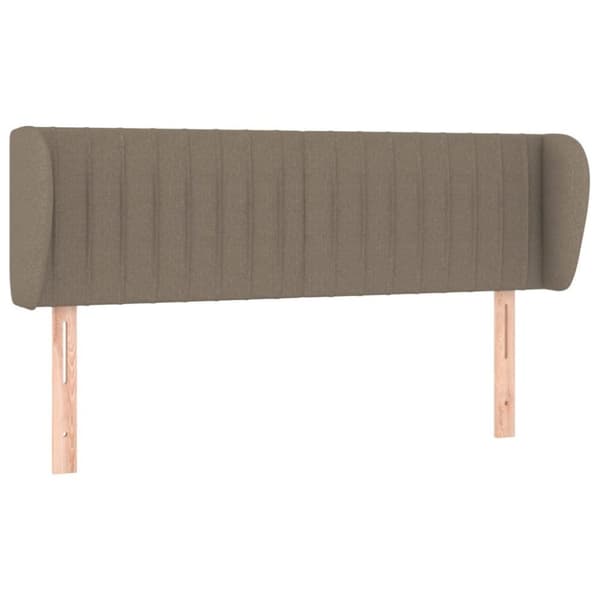 vidaXL sengegavl med kanter 147x23x78/88 cm stof gråbrun