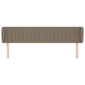Miniatyrbillede 3 af 9: vidaXL sengegavl med kanter 163x23x78/88 cm stof gråbrun