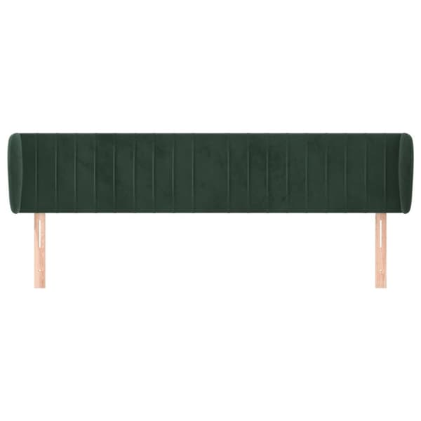 vidaXL Sänggavel med kanter mörkgrön 183x23x78/88 cm sammet