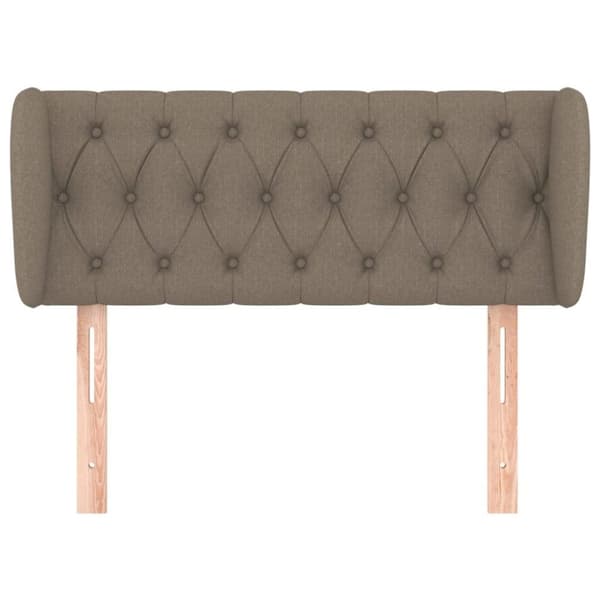 vidaXL Sänggavel med kanter taupe 93x23x78/88 cm tyg