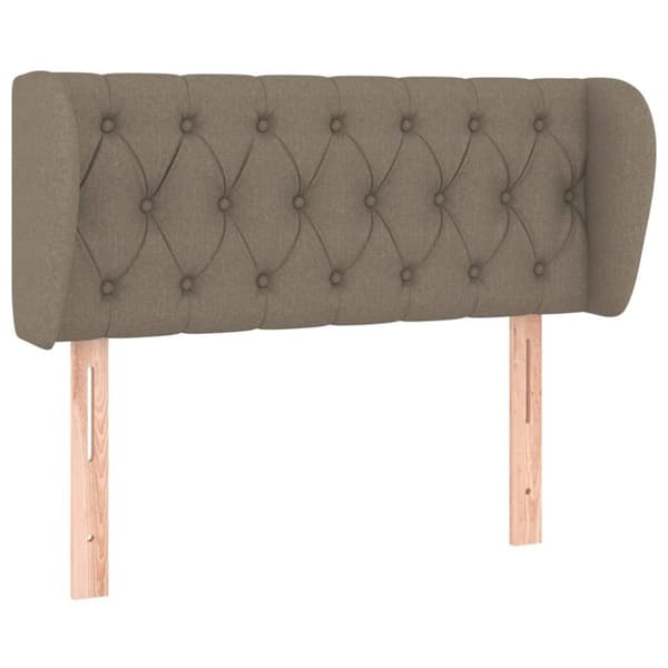 vidaXL Sänggavel med kanter taupe 93x23x78/88 cm tyg