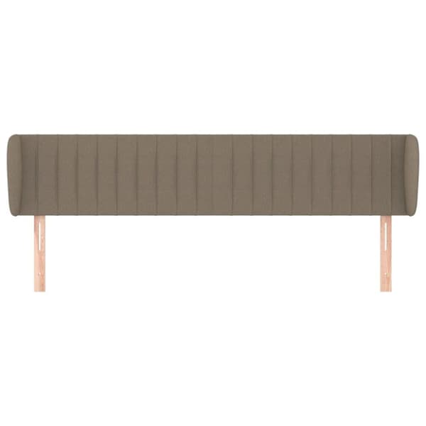 vidaXL sengegavl med kanter 203x23x78/88 cm stof gråbrun