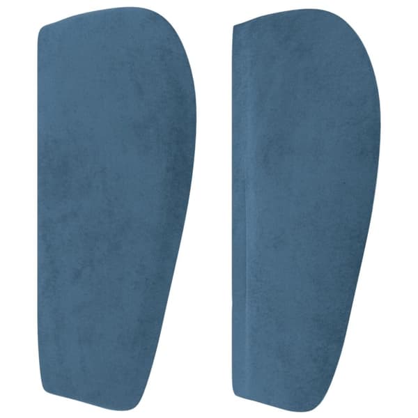 vidaXL sengegavl med kanter 93x23x78/88 cm fløjl mørkeblå