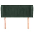 Miniatyrbillede 3 af 9: vidaXL sengegavl med kanter 103x23x78/88 cm fløjl mørkegrøn