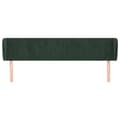 Miniatyrbillede 3 af 9: vidaXL sengegavl med kanter 163x23x78/88 cm fløjl mørkegrøn