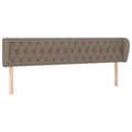 Miniatyrbillede 2 af 9: vidaXL sengegavl med kanter 183x23x78/88 cm stof gråbrun