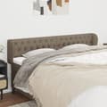 Miniatyrbillede 1 af 9: vidaXL sengegavl med kanter 183x23x78/88 cm stof gråbrun