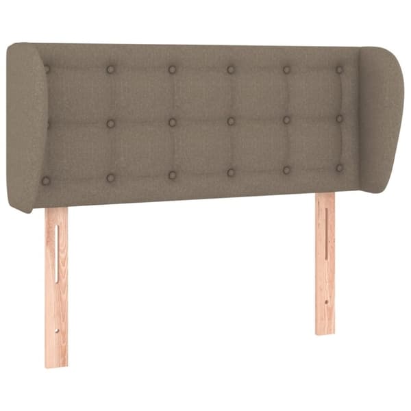 vidaXL sengegavl med kanter 83x23x78/88 cm stof gråbrun