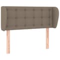 Miniatyrbillede 2 af 9: vidaXL sengegavl med kanter 83x23x78/88 cm stof gråbrun