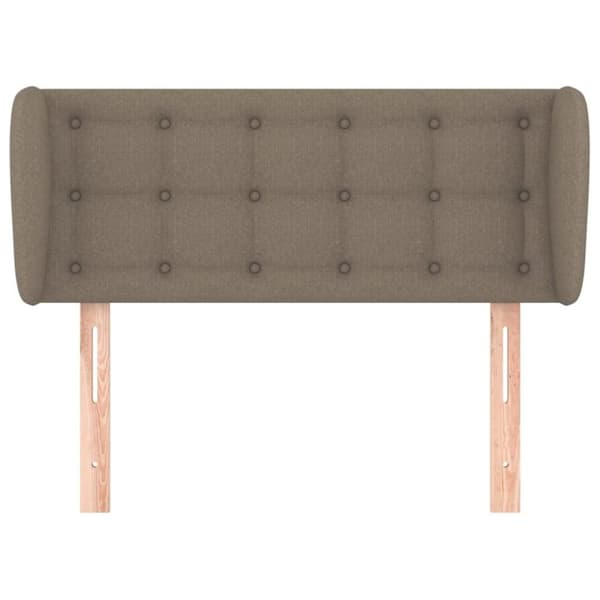 vidaXL sengegavl med kanter 93x23x78/88 cm stof gråbrun