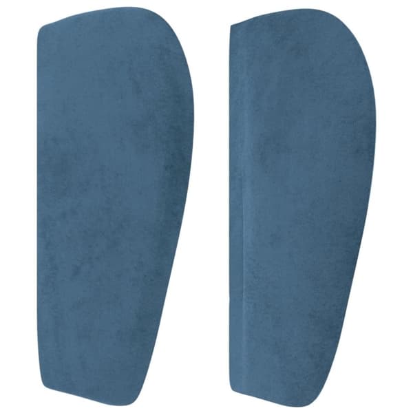 vidaXL sengegavl med kanter 83x23x78/88 cm fløjl mørkeblå