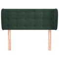 Miniatyrbillede 3 af 9: vidaXL sengegavl med kanter 83x23x78/88 cm fløjl mørkegrøn