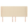 Miniatyrbillede 3 af 9: vidaXL sengegavl med kanter 163x23x118/128 cm stof cremefarvet
