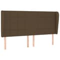 Miniatyrbillede 2 af 9: vidaXL sengegavl med kanter 163x23x118/128 cm stof mørkebrun