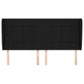Miniatyrbillede 3 af 9: vidaXL sengegavl med kanter 163x23x118/128 cm stof sort