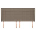 Miniatyrbillede 3 af 9: vidaXL sengegavl med kanter 183x23x118/128 cm stof gråbrun