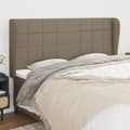 Miniatyrbillede 2 af 9: vidaXL sengegavl med kanter 183x23x118/128 cm stof gråbrun